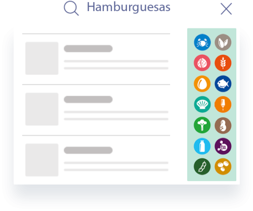 Buscador y filtro de alérgenos